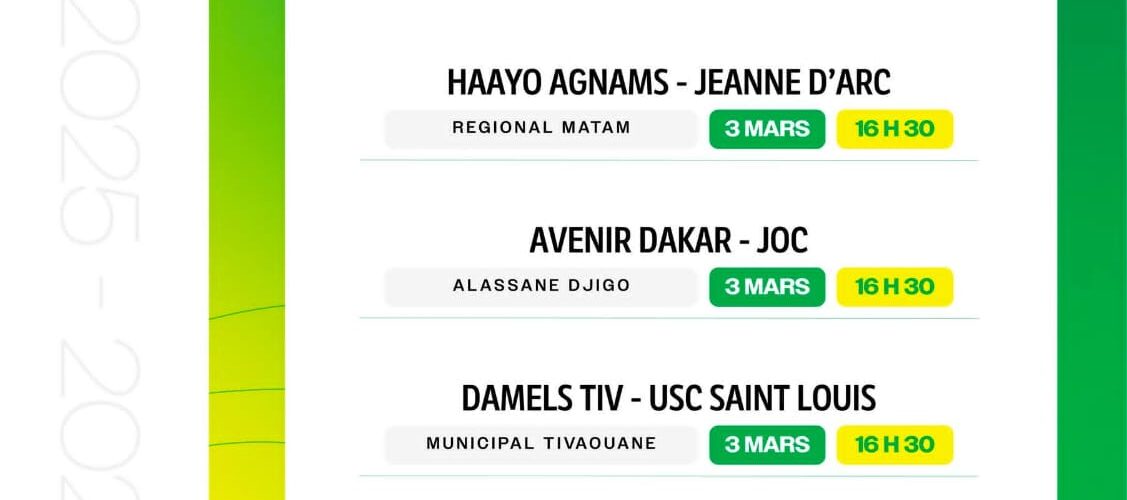 Programme matchs N1
